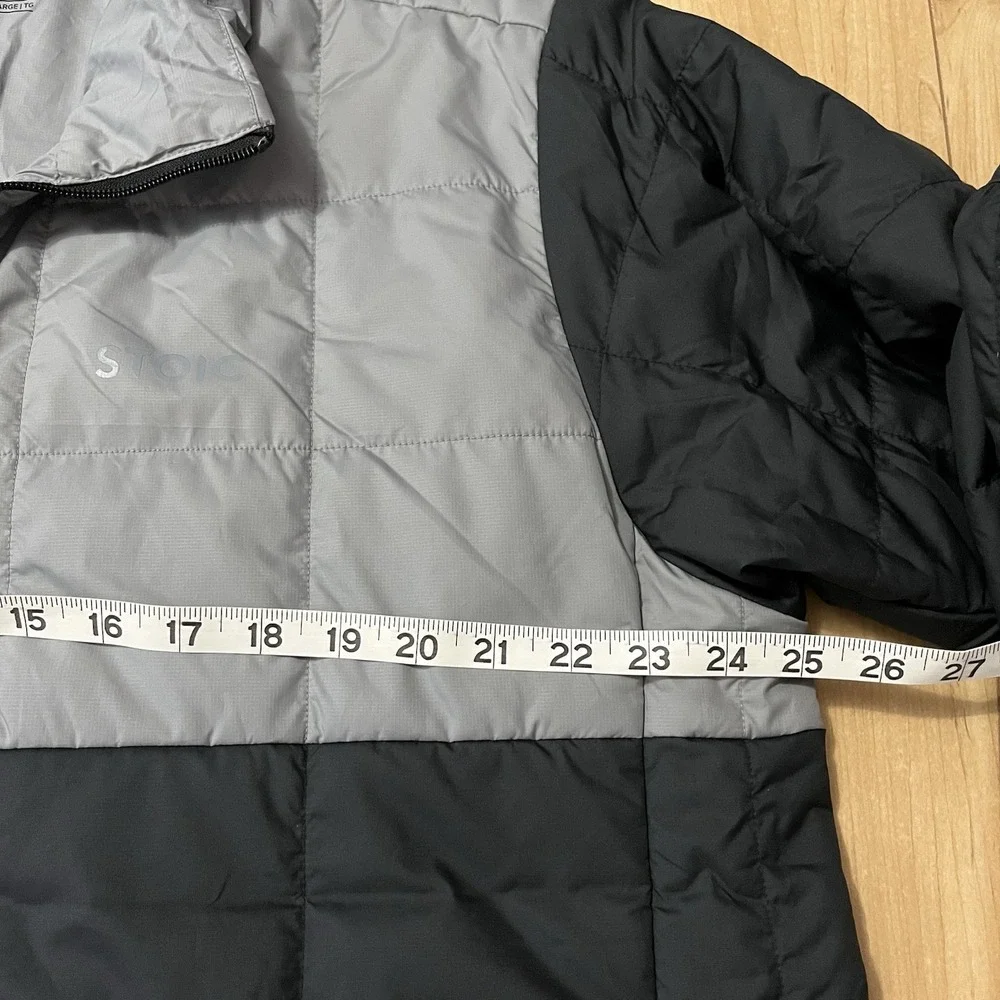 Stoic Mens XL Venture Insulated Jacket  Black and Gray Poly Filled Lightweight